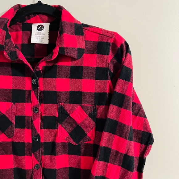 Rothco Red Plaid Women's Flannel Button Up Shirt Size Small Flannel Long Sleeve - Picture 6 of 12